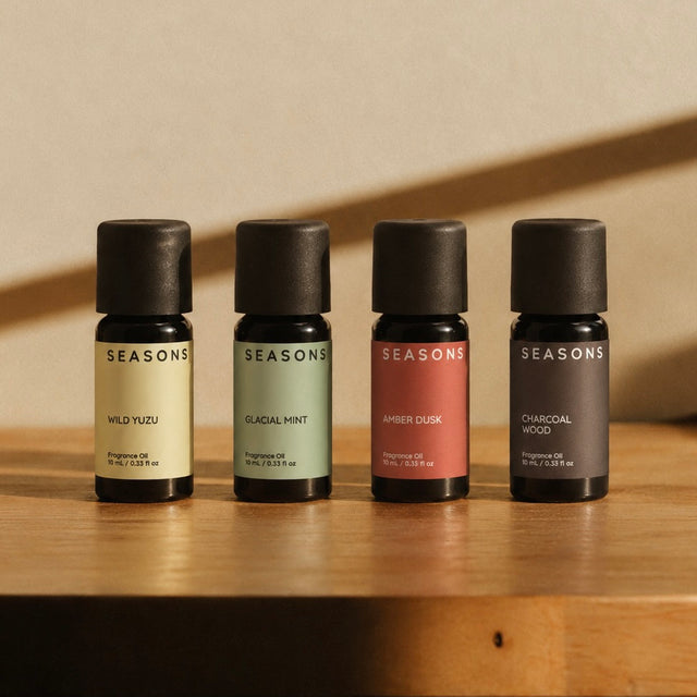 SEASONS fragrance oils styled together